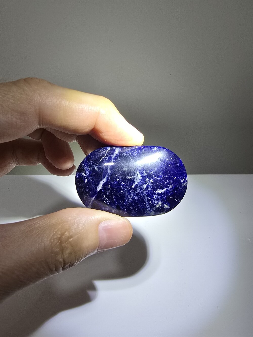 Sodalite Crystal Palmstone #A